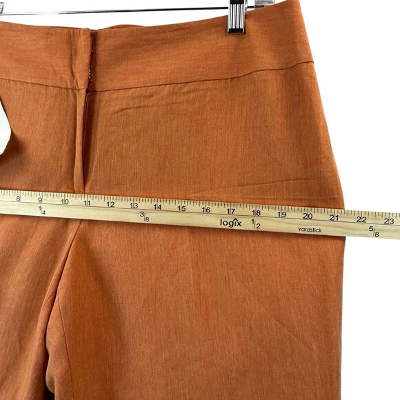 Classiques Entier Pants Women's Size 14 Wide Leg Linen Blend Orange NOS - Picture 7 of 14